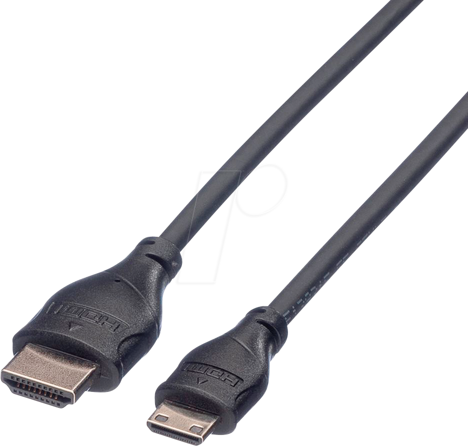 ROLINE 11045580 - HDMI-A Stecker > HDMI Mini-C Stecker, mit Ethernet, 2 m