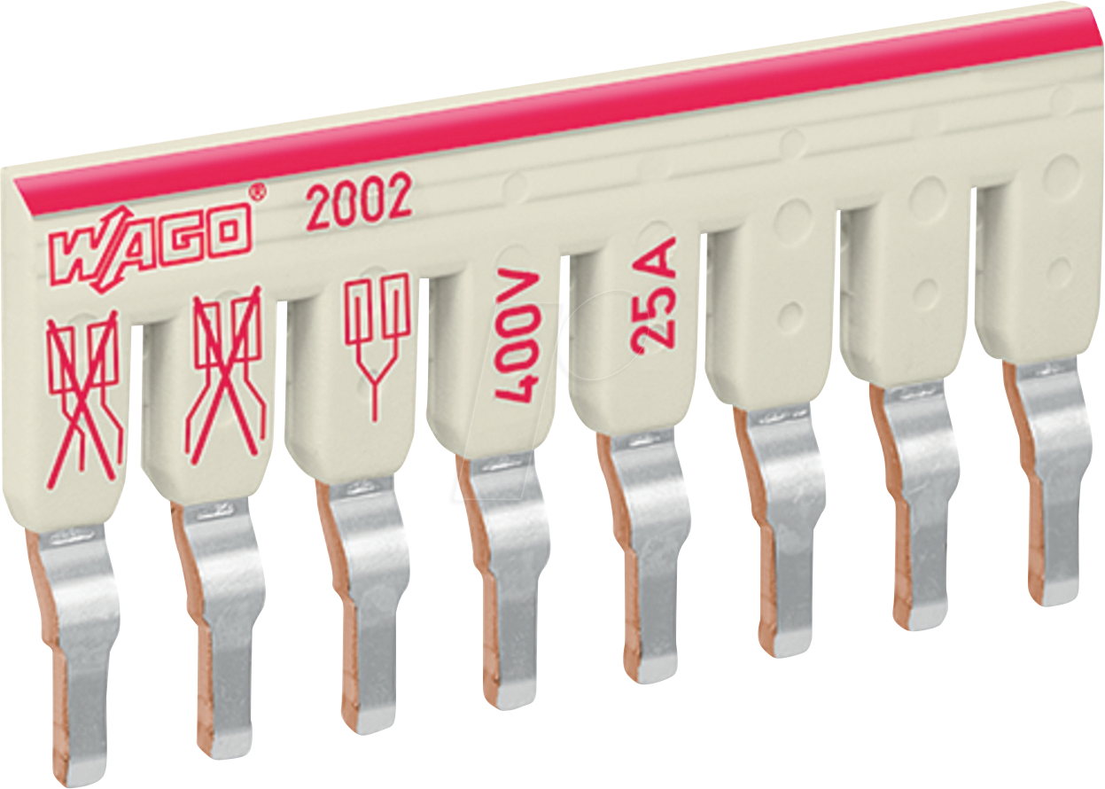WAGO 2002-478 - Schachtelbrücker, 8-fach, isoliert, grau