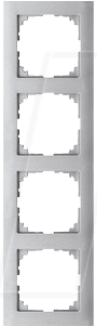 EL MPU 4040-3660 - M-PURE, Rahmen, 4-fach, aluminium, edelmatt