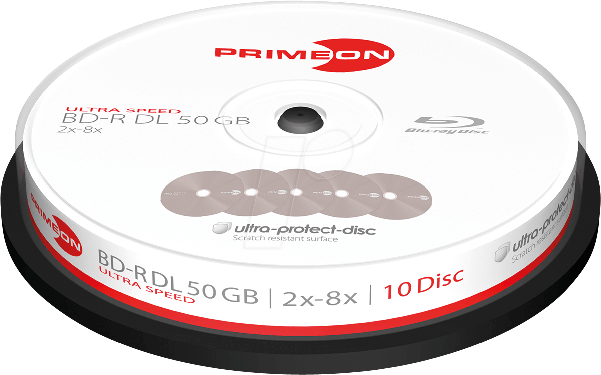 PRIM 2761311 - BD-R DL 50GB, 10-er Cakebox
