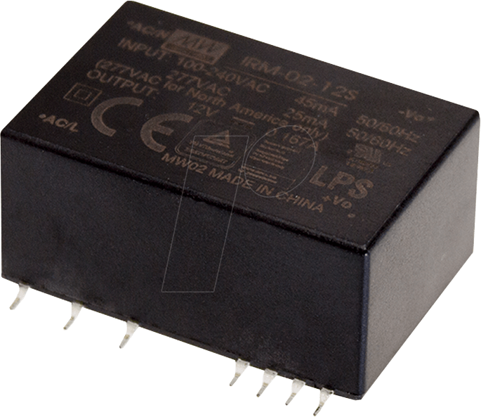 Thumbnail - MW IRM-02-15S - AC/DC-Wandler, 85 - 305 V AC, 15 V DC, Modul