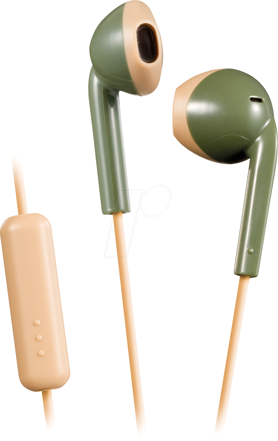 JVC HA-F19M-GC - Retro Earbuds, Freisprechfunktion, khaki-beige