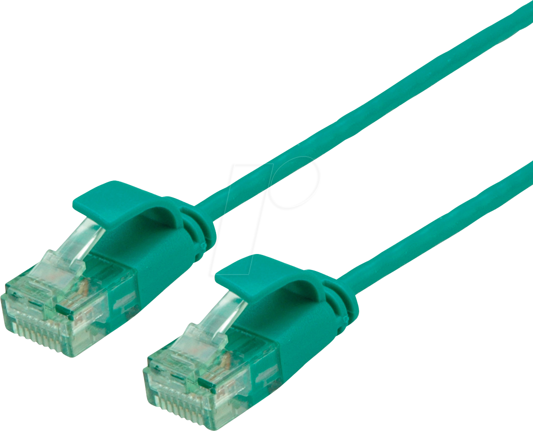 ROLINE 21453433 - Patchkabel Cat.6a (Class EA) UTP, Slim, grün, 1 m