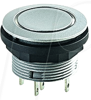 SCTLRRF - Drucktaster - 1 W, silber, LED-Ring rot