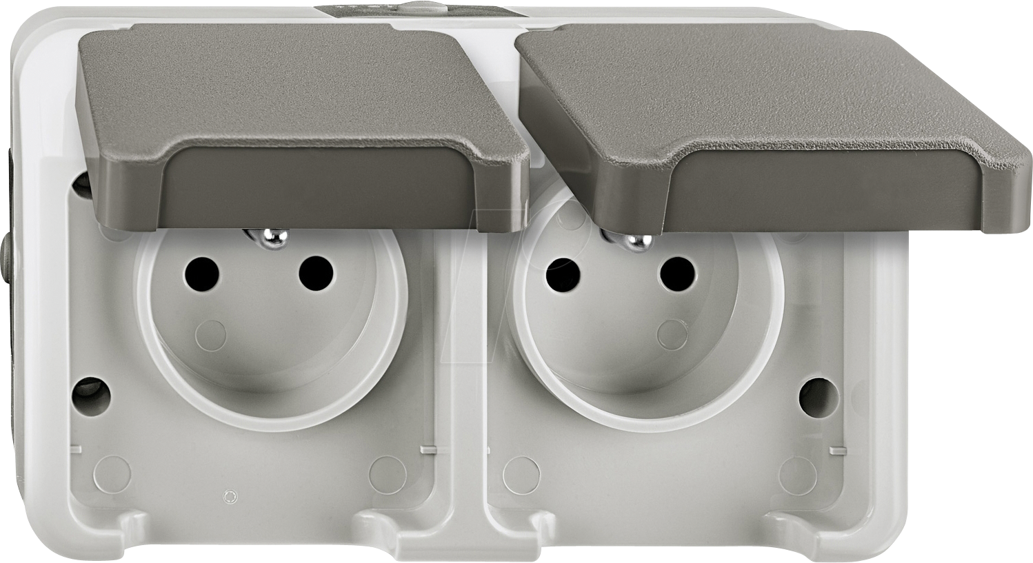 EL ME 25208029 - Steckdose 2-fach IP44 Schutzkontaktstift Berührungssch. AQUASTAR