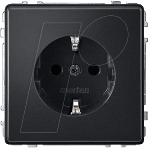 EL ME 23007214 - Aquadesign Steckdose, erhöhter Berührungsschutz, anthrazit