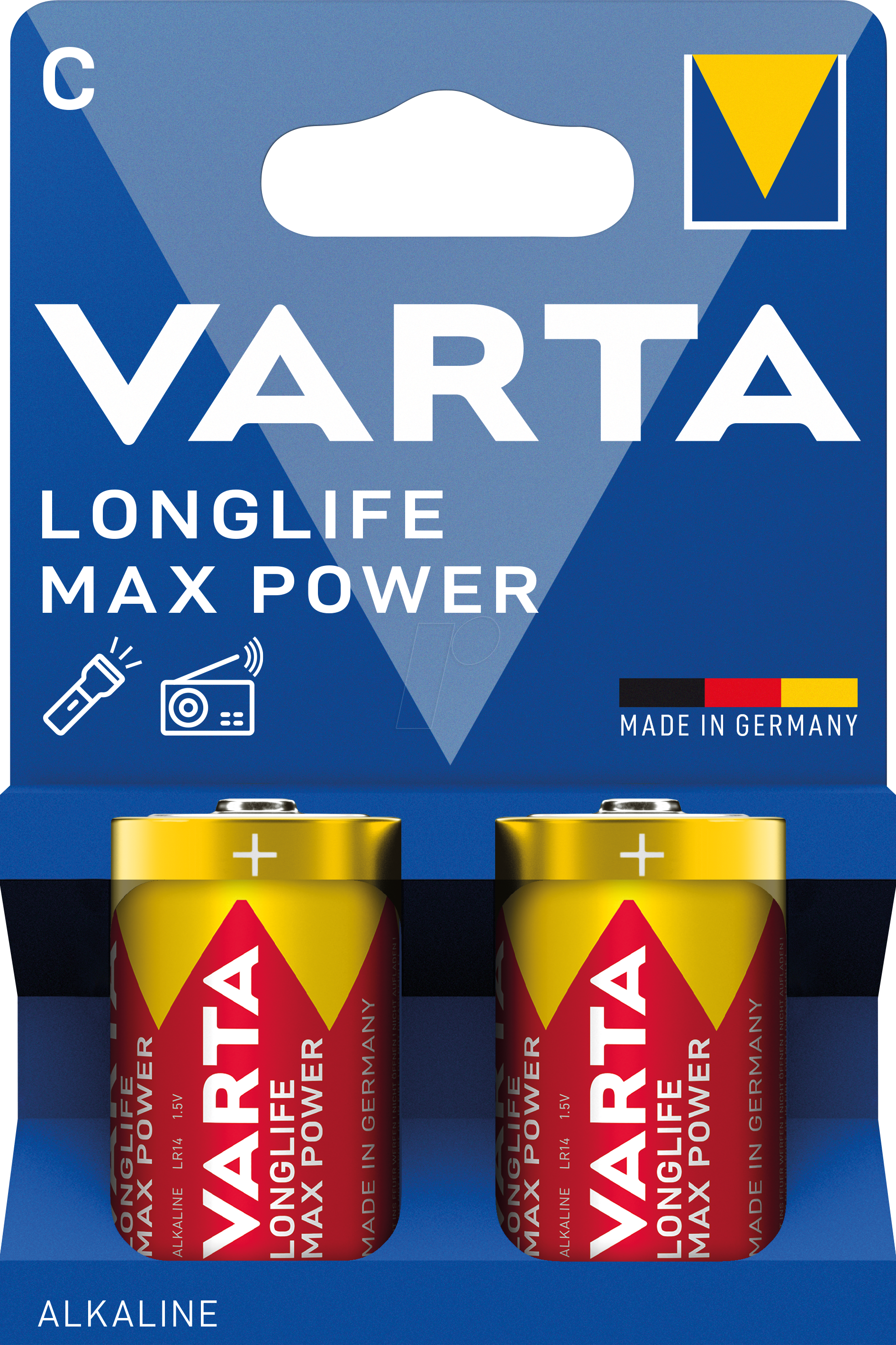 VAR LLMP C 2X - Max Power, Alkaline Batterie, C (Baby), 2er-Pack