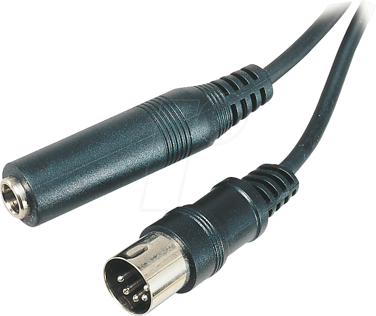 AVK 112 - Audio-/ Video Kabel, 5-pol DIN Stecker auf 6,3 mm Kupplung