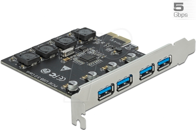 DELOCK 90509 - PCIe x1 > 4x extern USB 3.0 A
