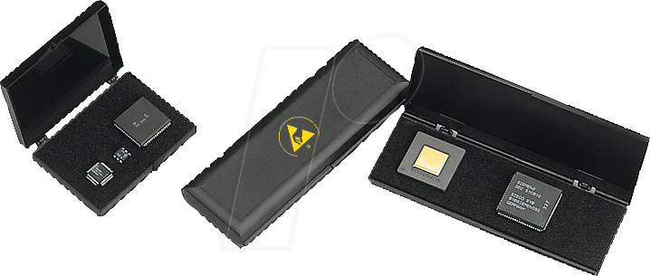 Thumbnail - ESD BOX 306 - ESD IC-Transportbox, leitfähiger Schaum, 130 x 14 x 32 mm