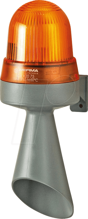 WERMA 424 320 75 - Kombigerät, LED/Hupe, gelb, 24 V AC/DC