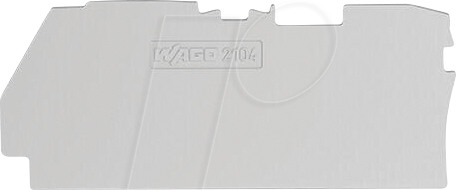 WAGO 2104-1291 - Abschluss- und Zwischenplatte, 1,0 mm dick, grau