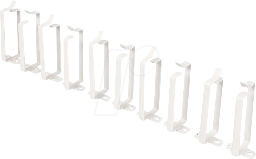 ROLINE 26210100 - Kabelführungsbügel, 10 Stück, grau