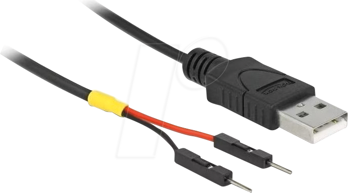 DELOCK 85401 - USB Stromkabel Typ-A auf 2x 1-pin Header, 20 cm