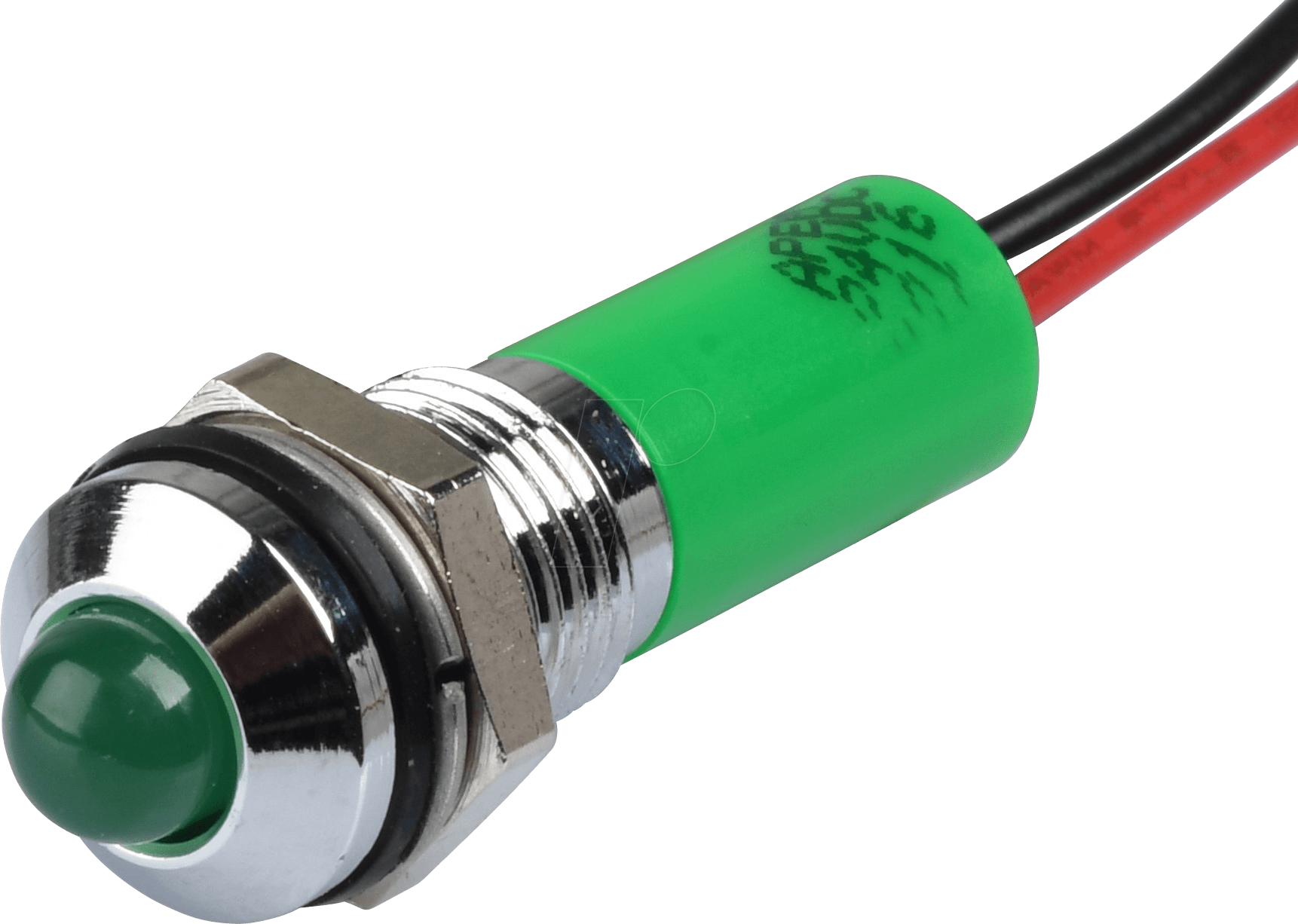 APM Q8P3C G24E - LED-Signalleuchte, grün, 24 V, Ø 8 mm, vorstehend, bedrahtet