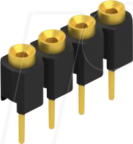 FIS MK 01 4G - Buchsenleiste, 1-reihig, 1 x 4 - 2,54 mm