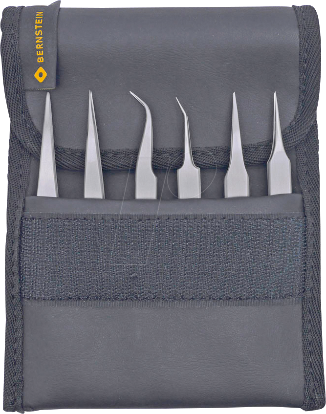 BERN 5 070 UF - SMD-Pinzettensatz ULTRA FINE, 6-teilig, mit Tasche