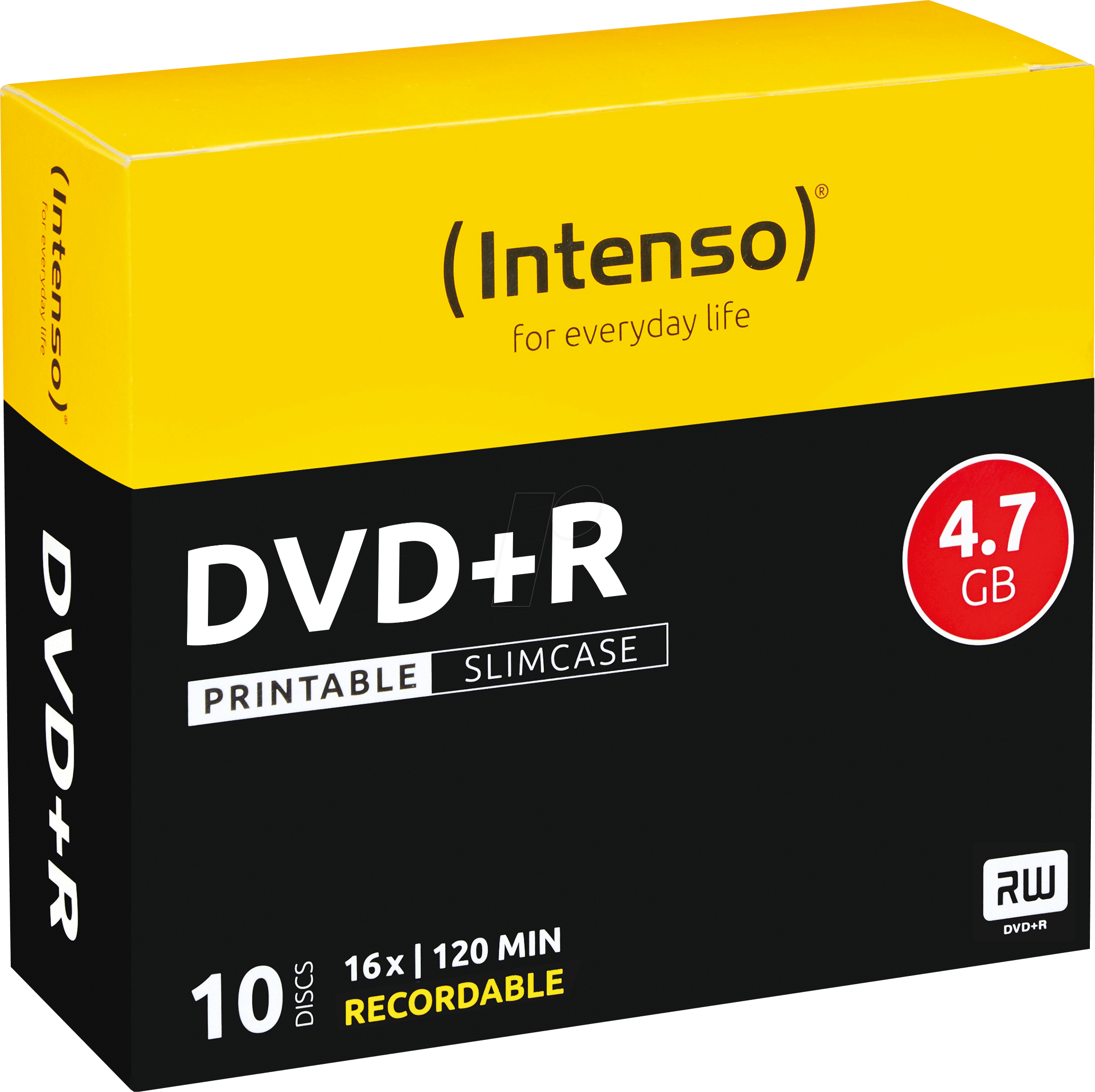 DVD+R4,7 INT10P - Intenso DVD+R 4,7GB, SlimCase, printable
