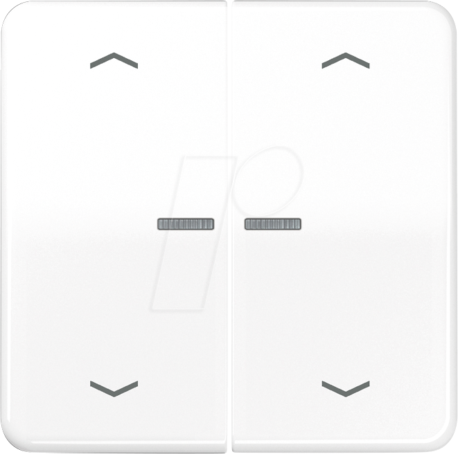 JG BTCD17102PWW - Bluetooth Taster, 2-fach, alpinweiß, Pfeilsymbole