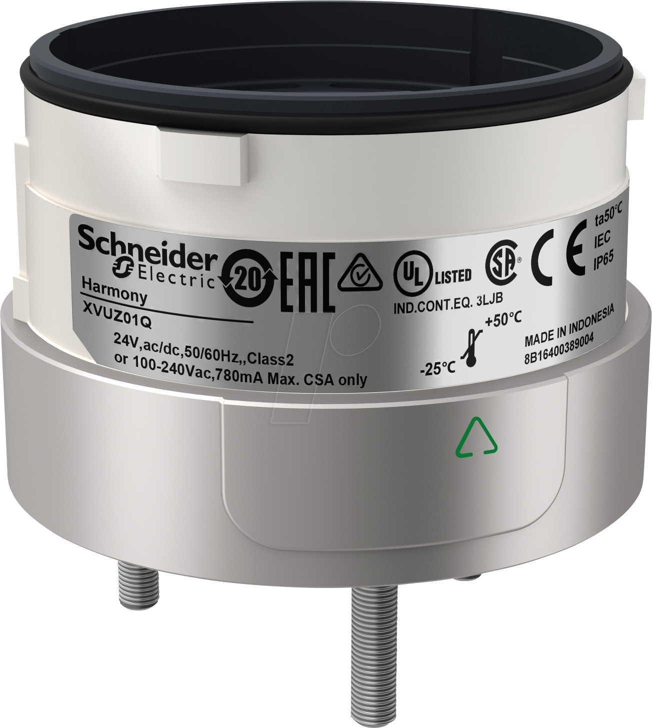 XVUZ01Q - Montagesockel f. Signalsäule, Direktmontage, 3x M4 Ø40mm, silber