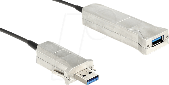 DELOCK 83739 - USB 5 Gb/s Kabel, A Stecker auf A Buchse, Optisch, 20 m