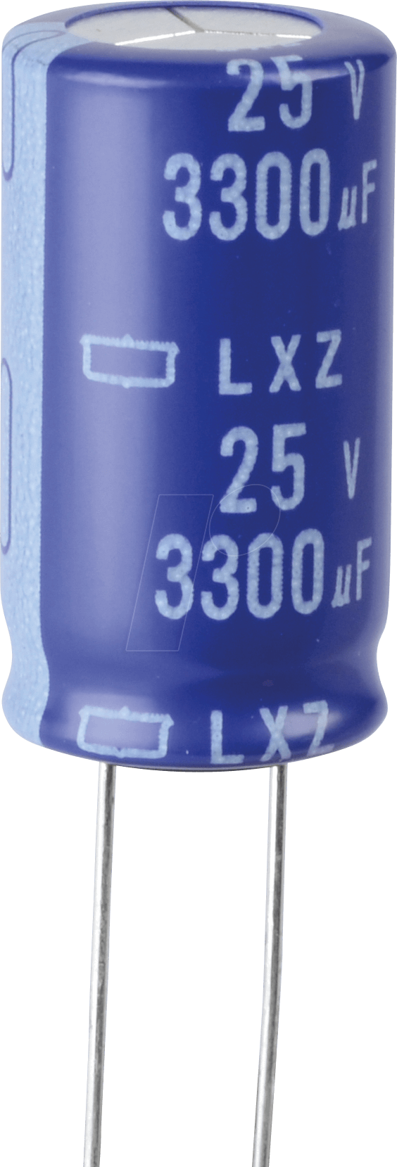 Thumbnail - RAD LXZ 25/3K3A - Elko radial, 3300 µF, 25 V, 105°C, Low ESR, 16 x 30 mm, RM 7,5