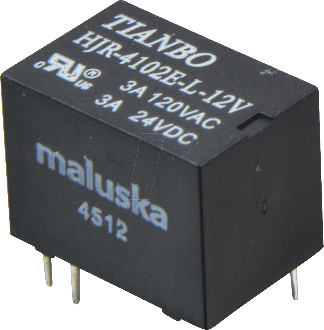 HJR4102E 12V - Miniaturrelais, 1 Wechsler, 3 A, waschdicht, 12 V