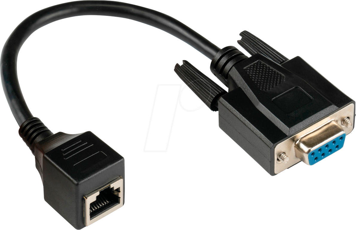 GC 4945-FF - Adapterkabel RJ45 Buchse > D-Sub 9-Pol. Buchse, schwarz, 0,1 m