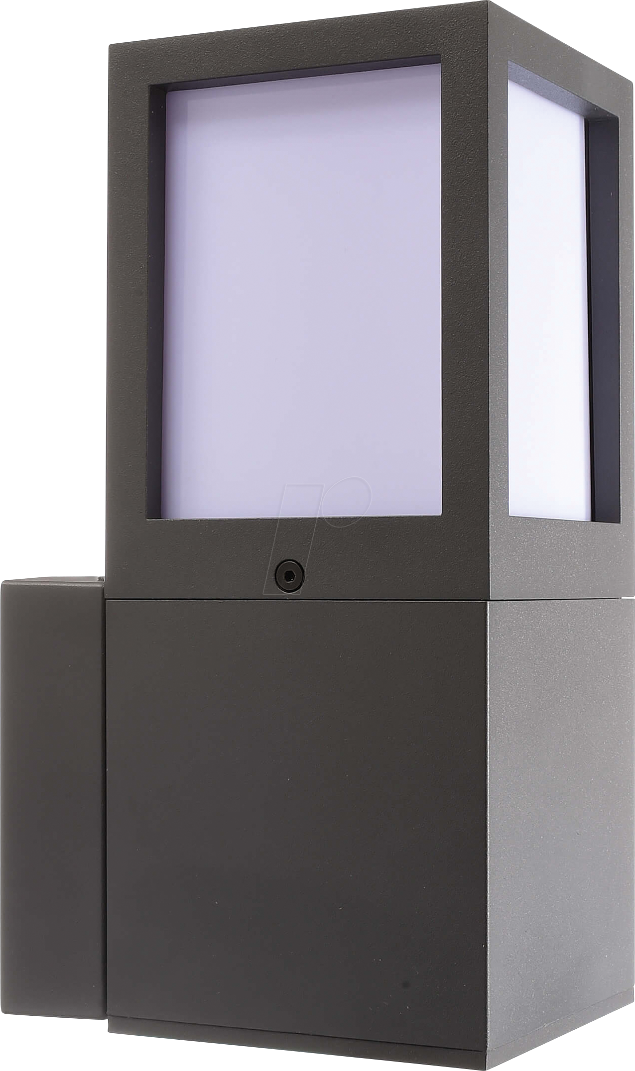 DEKO 731157 - Wandaufbauleuchte, Facado II eckig opal, 1x E27, Grau