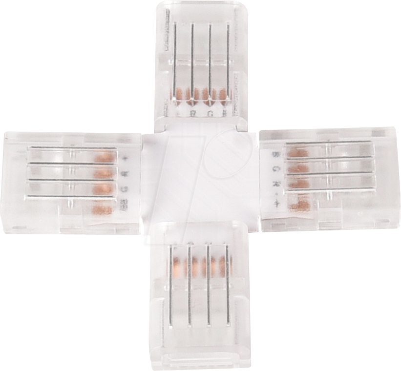 ELED 900222 - LED-Streifen Verbinder, X-förmig, 4 polig, für 10 mm RGB LED-Str