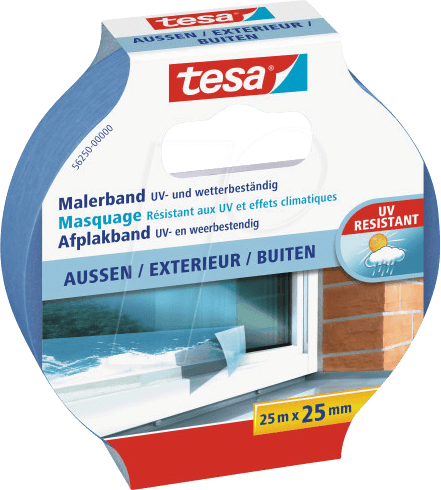 TESA 56250 - Malerband Aussen, 25 m x 25 mm