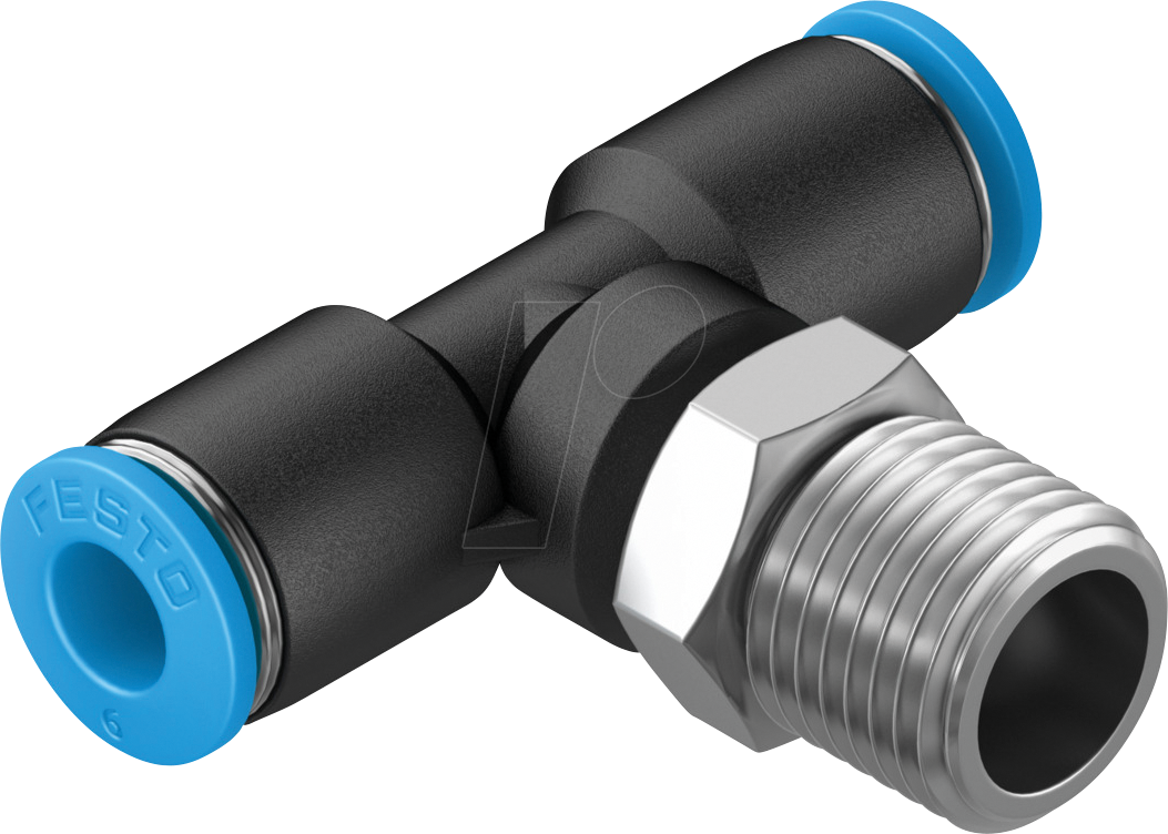 FESTO 153108 - Steckverschraubung, T-Form, mit Außensechskant, R1/4 2xØ 6 mm