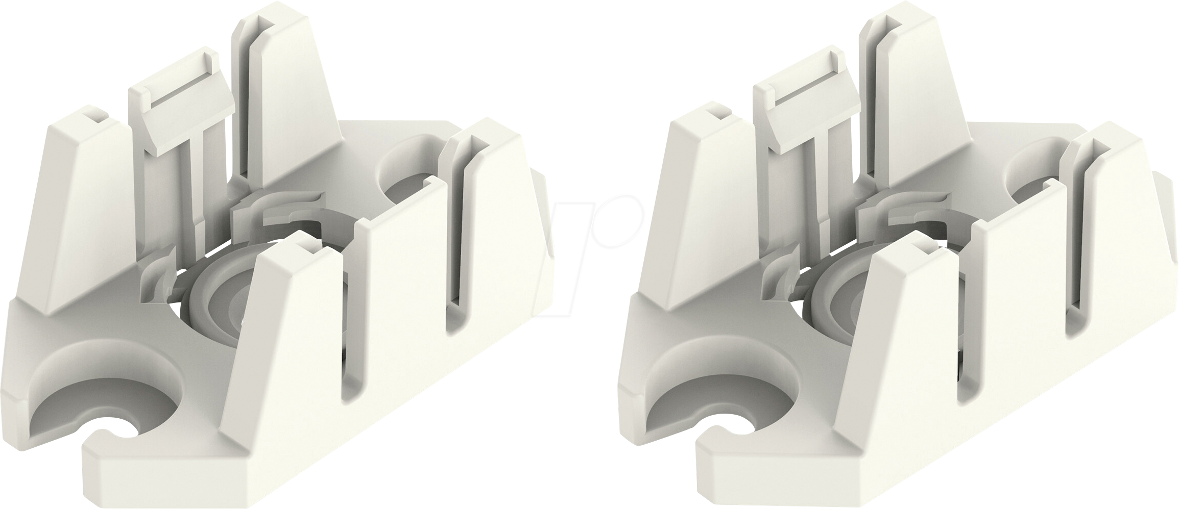 WAGO 770-1627 - Montageplatte, 2-polig, für Verteiler, Kunststoff, weiß