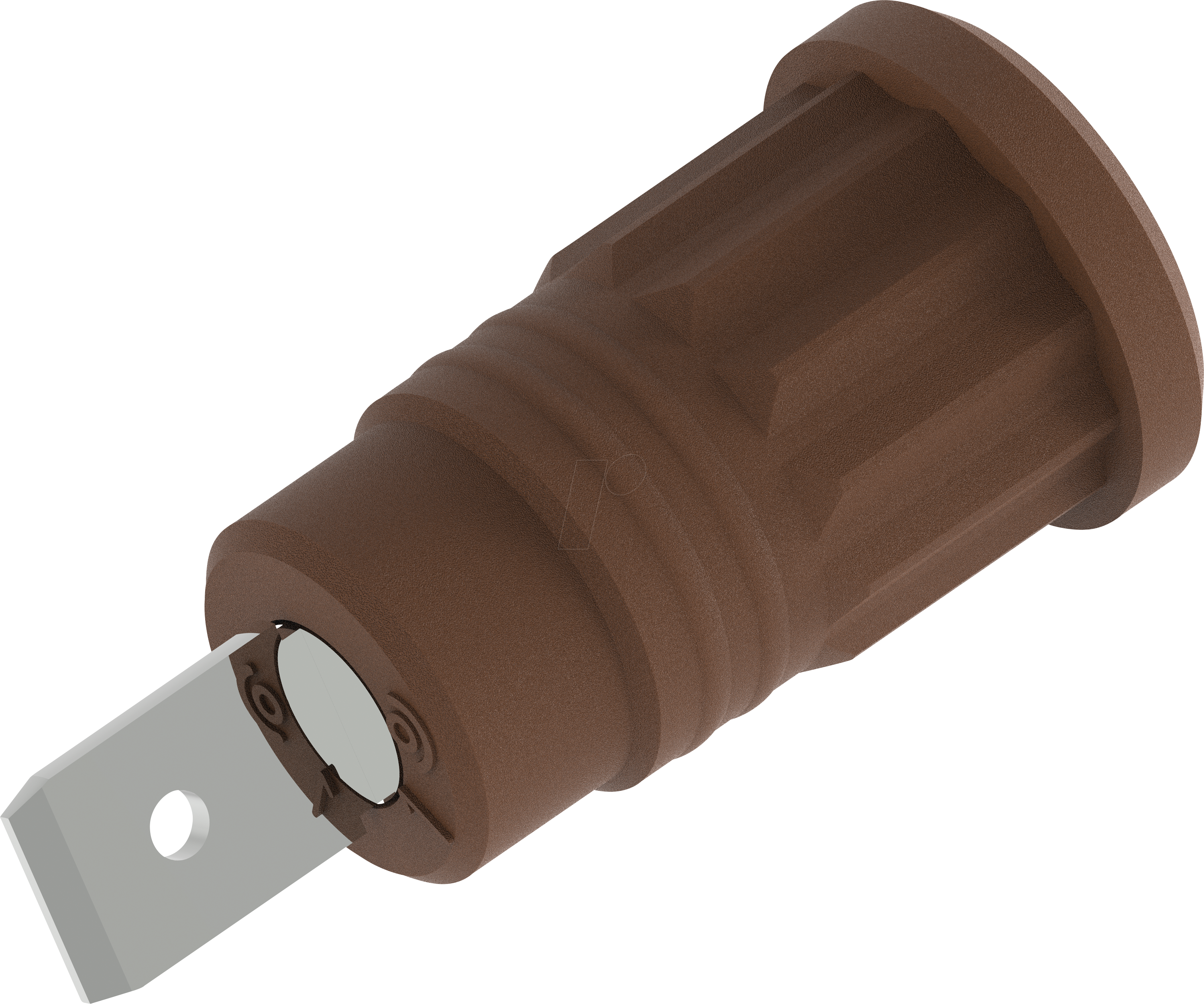 PJP 3286-BN - Sicherheitsbuchse, 4 mm, Flachstecker, braun