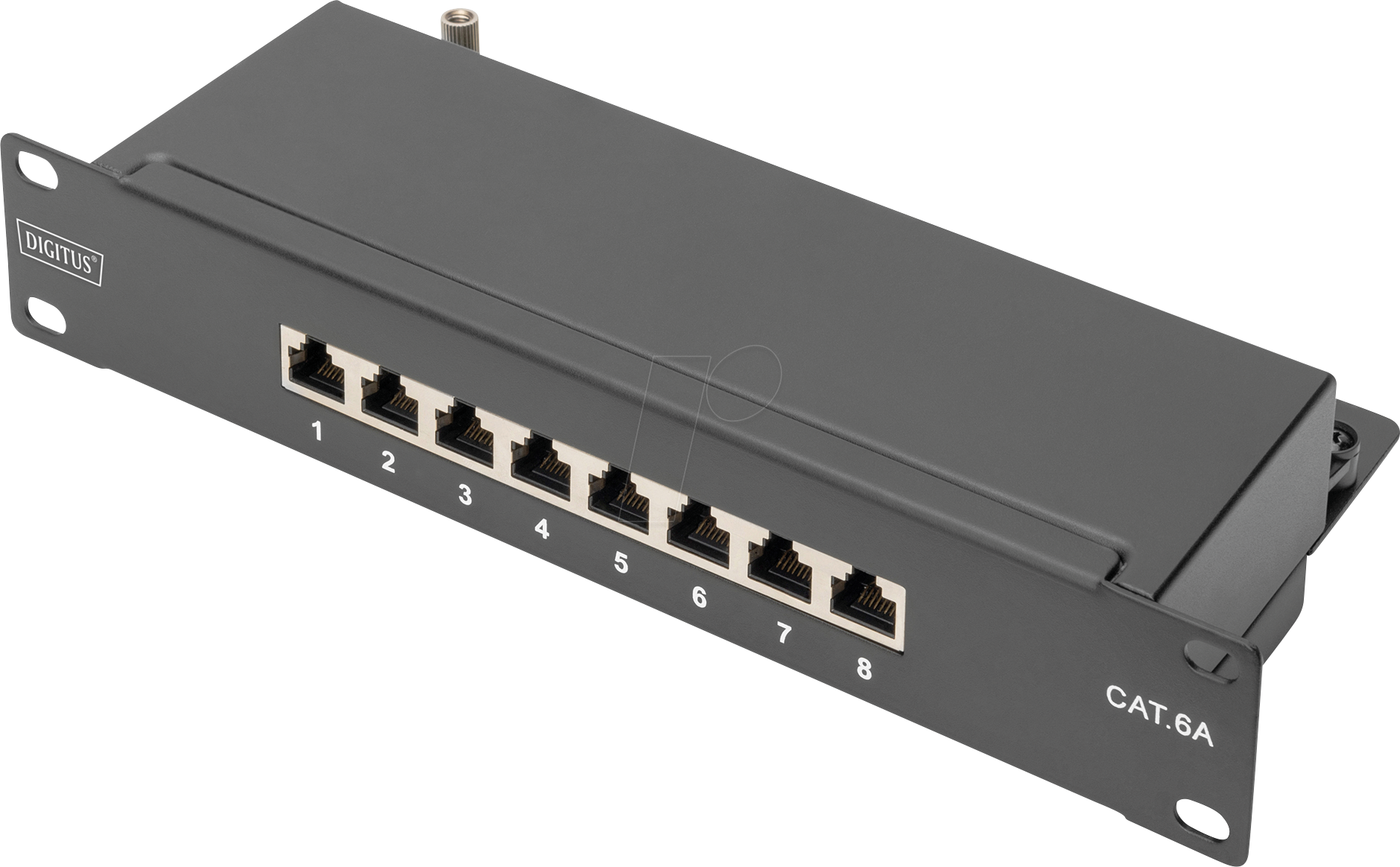 DIGI DN91608S-EA - 10'' Patchpanel, Cat.6a, 8-Port, Slim Line, geschirmt