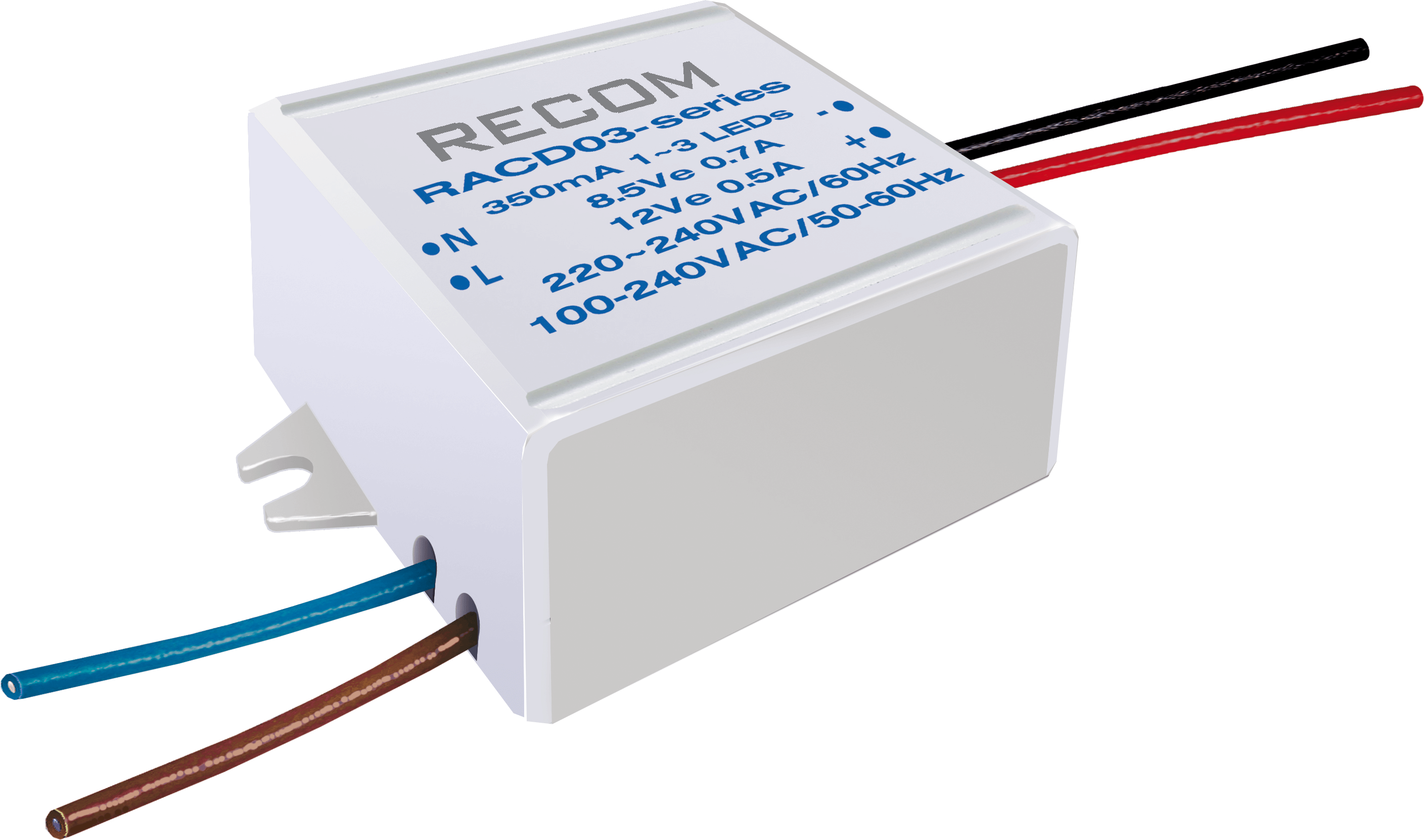 Thumbnail - RACD03-700 - LED-Trafo, 3 W, 6 V DC, 700 mA