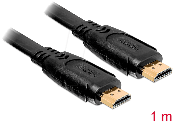 DELOCK 82669 - Kabel High Speed HDMI with Ethernet flach 1,0m