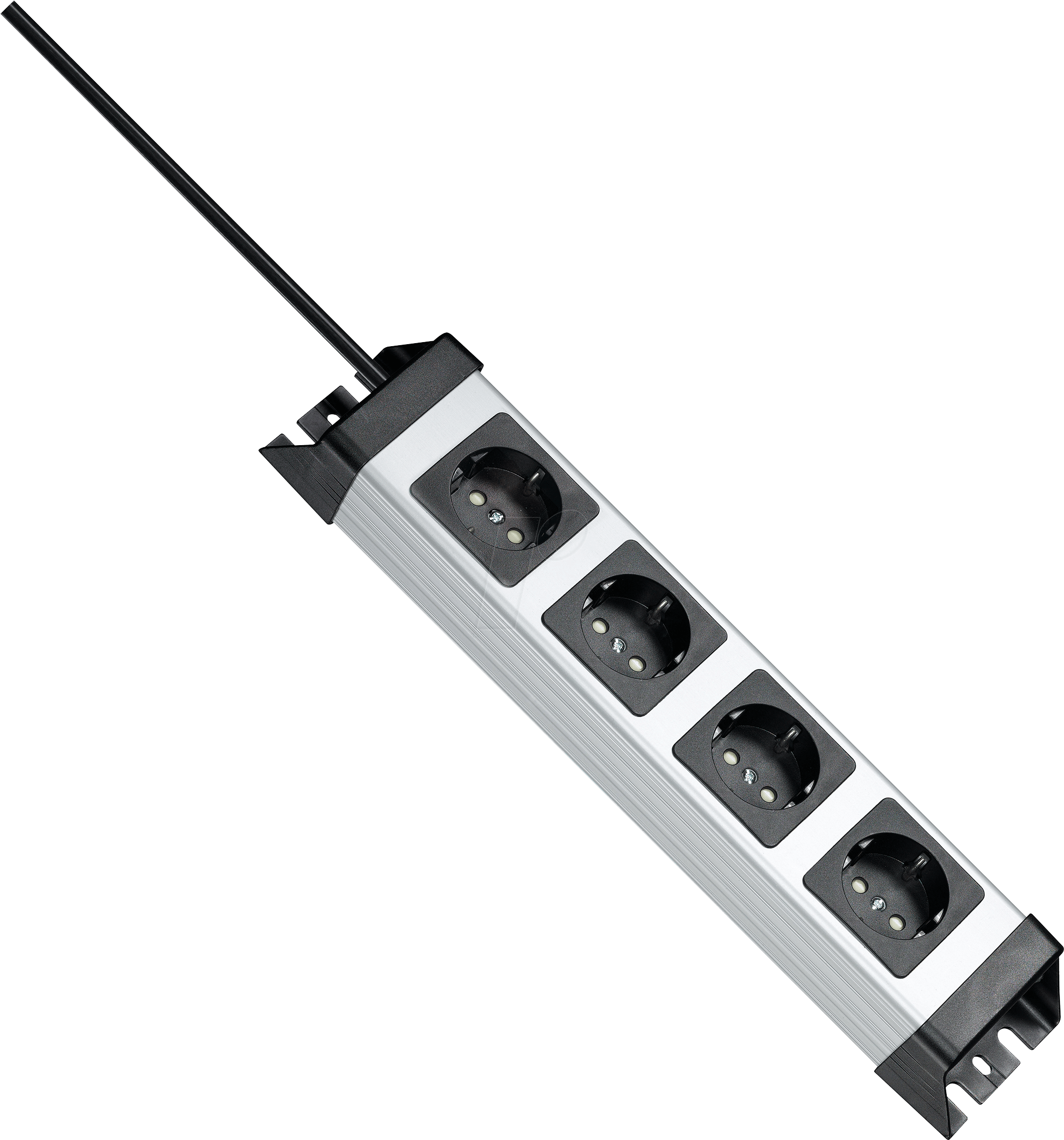 Thumbnail - PVERSAL 4 - Steckdosenleiste POWERversal, 4-fach, 1,4 m, silber/schwarz