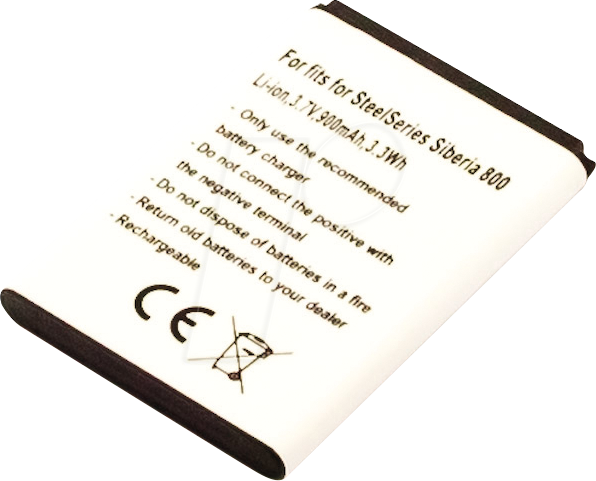 AKKU 31113 - Ersatzakku, SteelSeries Siberia 800, Li-Ion, 900 mAh