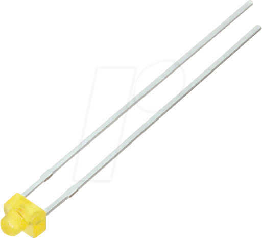 VIS TLUY 2401 - Mini-LED, 1,8 mm, bedrahtet, gelb, 12,5 mcd, 40°