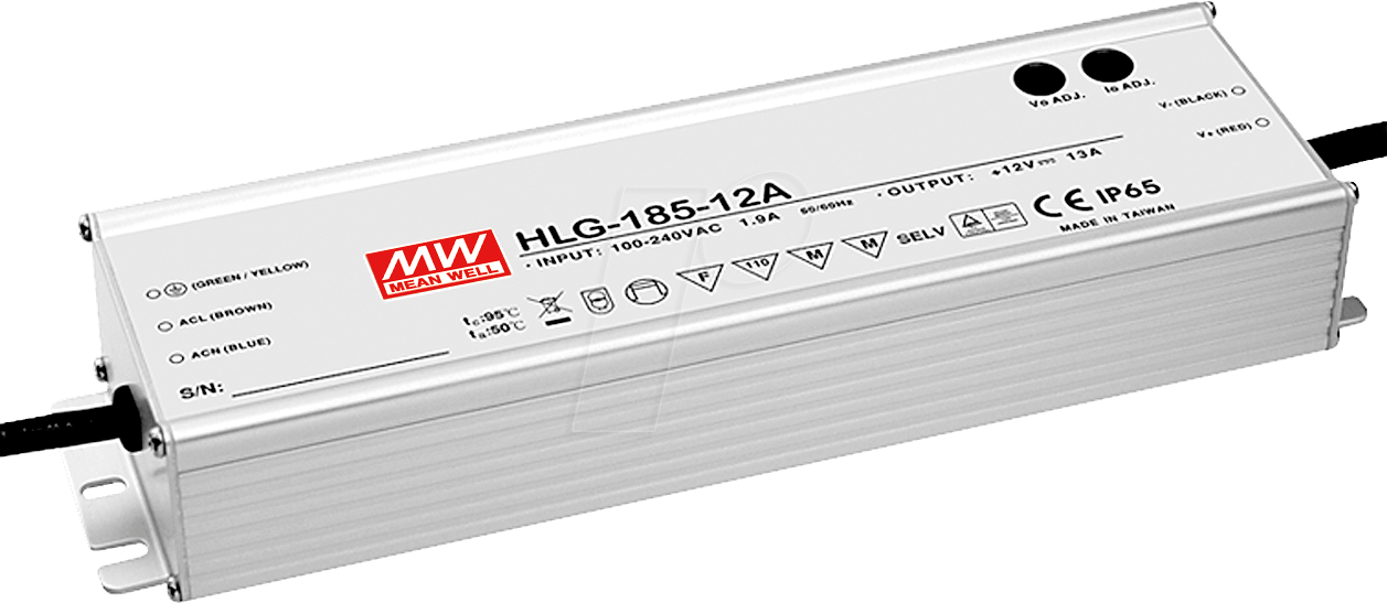 MW HLG-185H-24A - LED-Trafo, 187 W, 24 V DC, 7800 mA