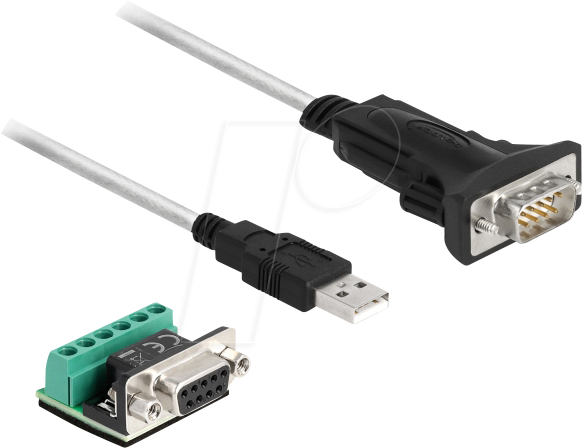 DELOCK 63465 - Adapterkabel USB auf Seriell RS422 / 485 + Terminalblock, 1,8 m