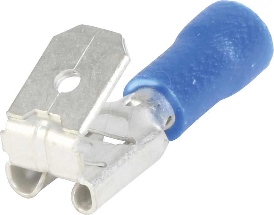 VT FSA-B-6,35 - Flachsteckadapter, Breite: 6,35mm, blau