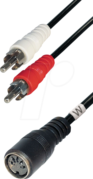 MATR A34 - 2x Cinch Stecker zu 5 pol. DIN Buchse, 0,2 m