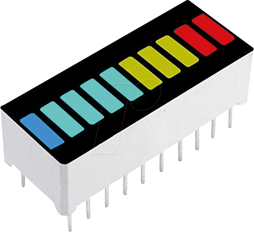 LED-BAR 10B - Bargraph-Anzeige, 10 Elemente, mehrfarbig