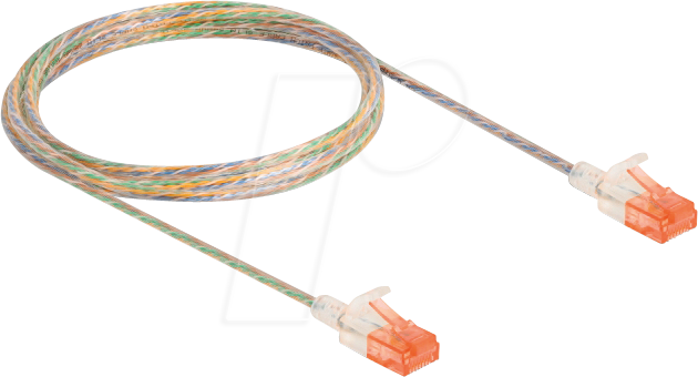 DELOCK 80354 - Patchkabel Cat.6A U/UTP Slim 2 m transparent