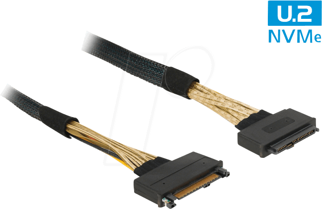Thumbnail - DELOCK 85738 - Kabel U.2 SFF-8639 St. > SFF-8639 Bu. 0,5 m