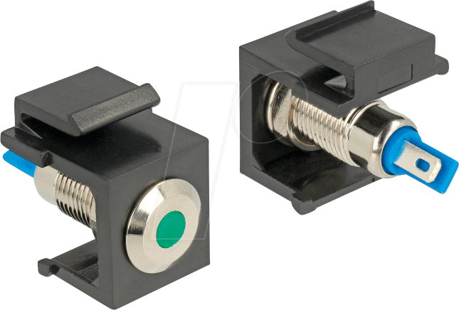 DELOCK 86463 - Keystone LED flach grün 6 V, schwarz