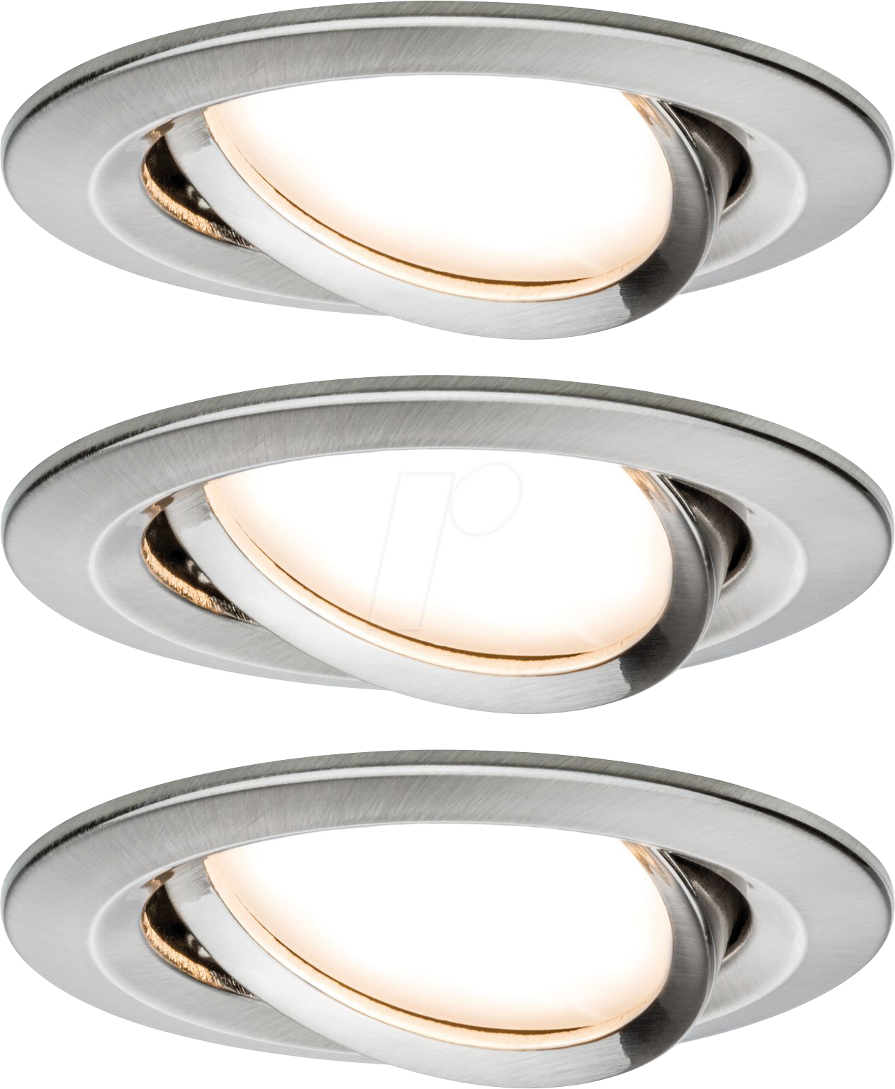 PLM 93447 - Einbauleuchte Nova Coin, 6W, 2700 K, 50°, rund, Eisen, 3er Set