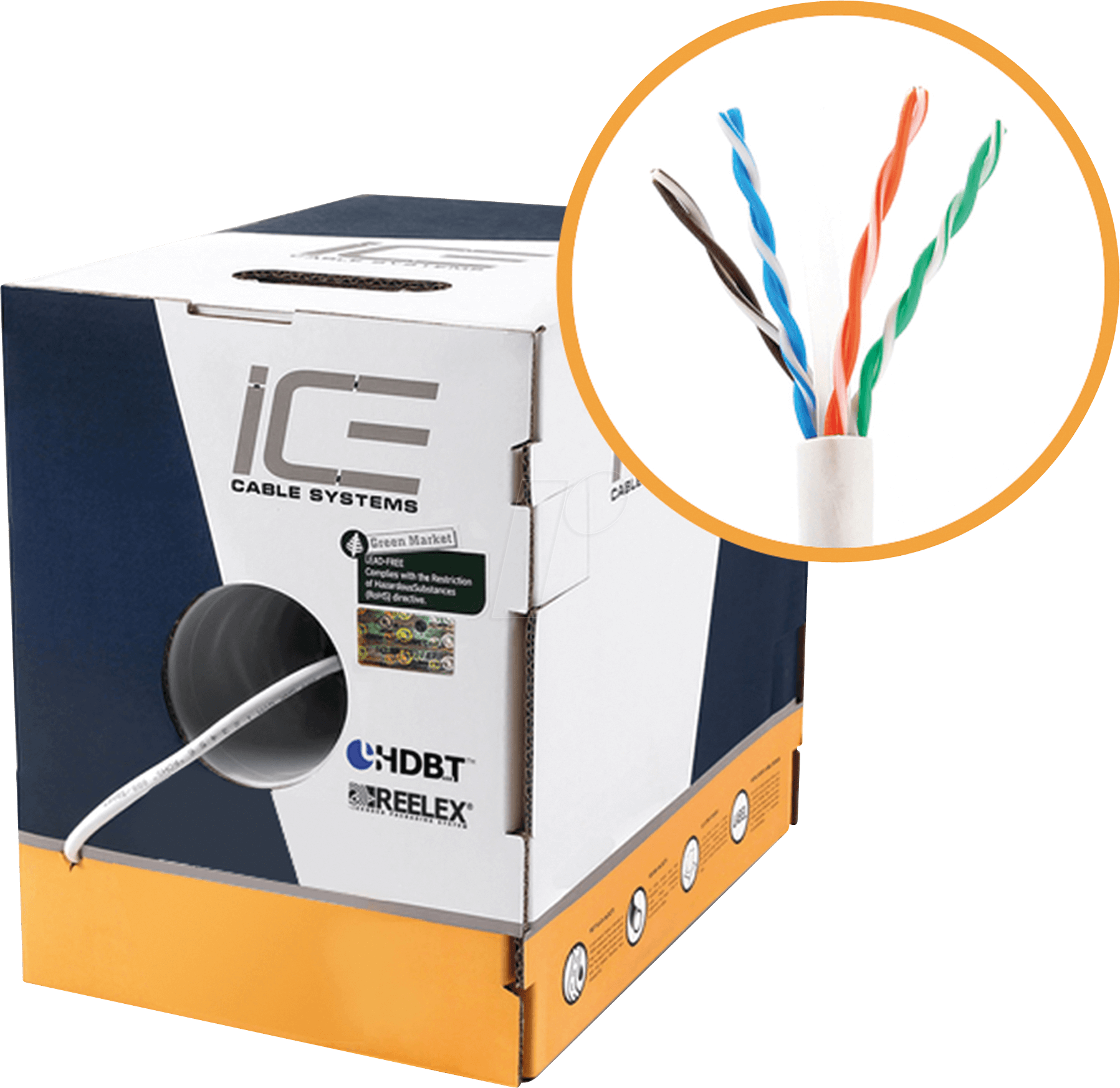 ICE CAT6A BL - Cat.6A Verlegekabel, UTP, 23AWG, 305 m